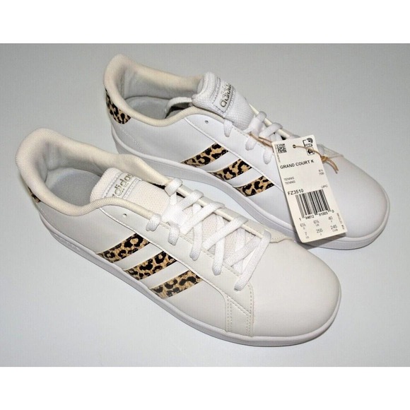 Adidas Unisex- Grand Court Tennis Shoe, Animal Print, Size 7 Big Kid - Picture 2 of 10